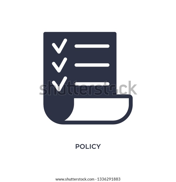 Policy Isolated Icon Simple Element Illustration Stock Vector (Royalty ...