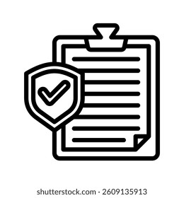 Policy Line Vector Illustration On White Background.