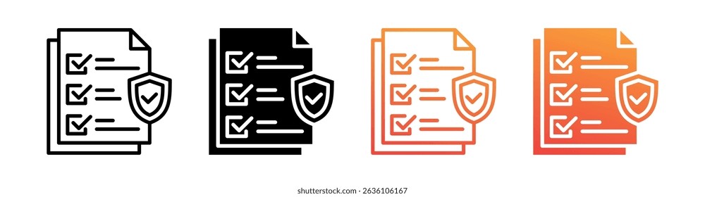 Vector de conjunto de iconos de varios estilos de directiva