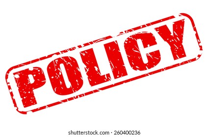 Policy Red Stamp Text On White Stock Vector (Royalty Free) 260400236 ...