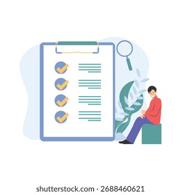 Ilustración vectorial de informe de políticas que se puede editar o modificar fácilmente
