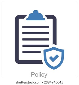 Policy and requires icon concept