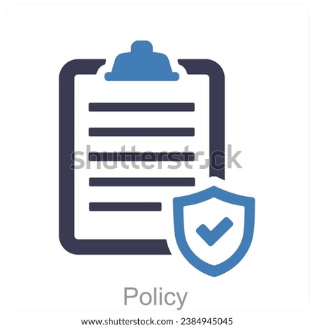 Policy and requires icon concept