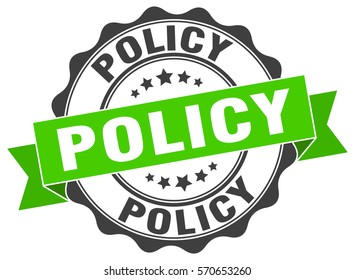 Policy Stamp Sticker Seal Round Grunge Stock Vector (Royalty Free ...