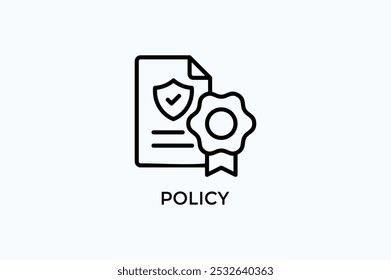 Policy Vector Icon Or Logo Illustration