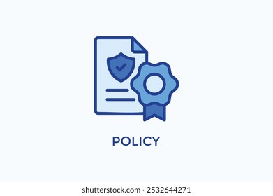 Policy Vector Icon Or Logo Illustration