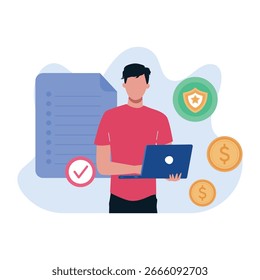 Ilustração de vetor de política que pode facilmente editar ou modificar

