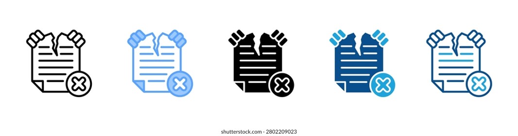 Policy Violation web icon with multiple style collection