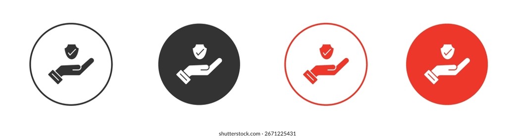 Icono del asegurado para el logotipo, símbolo de la muestra del Vector para el diseño