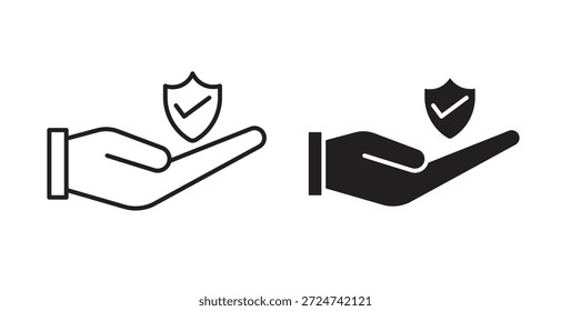 Versicherungsnehmer Symbol einfache Vektorgrafiken in Schwarz, geeignet für Projekte