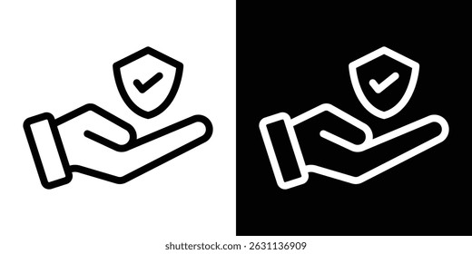 Colección de Vector de icono de titular de póliza. ilustración de signo de Vector