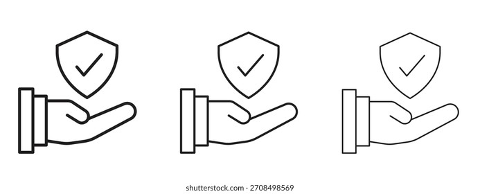 Policyholder icons. Pixel perfect vector icon collection