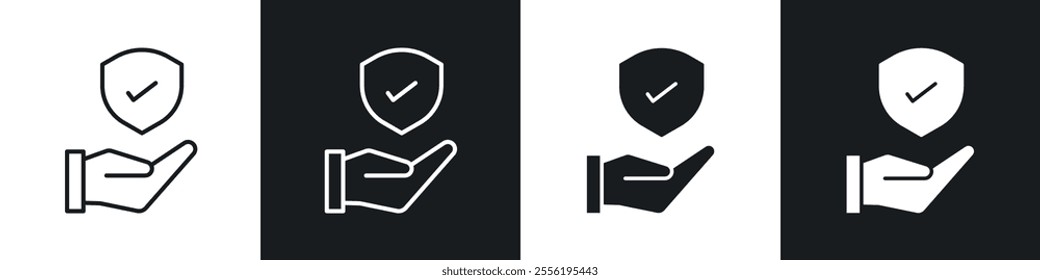 Policyholder linear icon set for app, and web design.