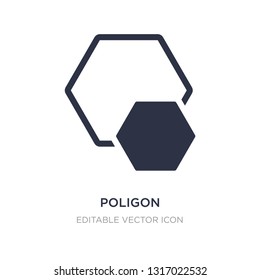 poligon icon on white background. Simple element illustration from Shapes concept. poligon icon symbol design.