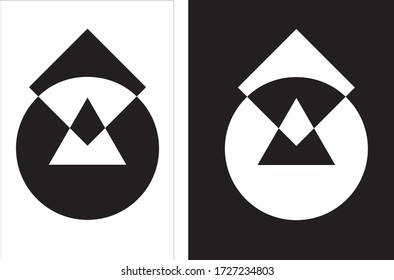Poligon structures used in a black and white view
