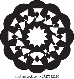 Poligon structures used in a pattern circle