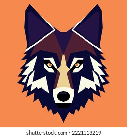 Poligon Wolf Mascot Vector Art