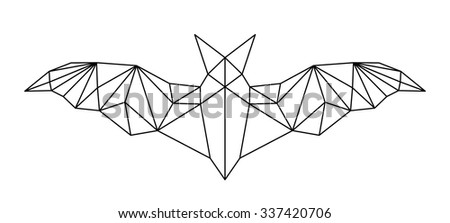 poligonal abstract bat