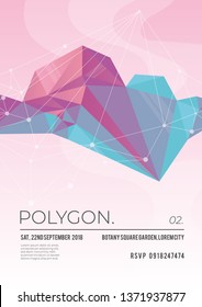 Poligonal flyer in soft colors 
