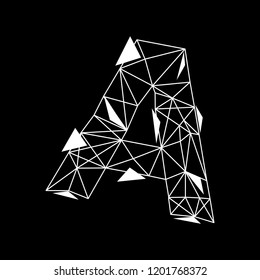 A poligonal geometric initial logo