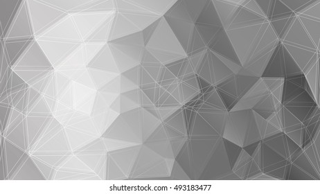 Poligonal triangle background. Monochrome geometric texture. Vector illustration EPS 10