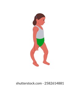 Polio, Disability Vector Illustration Isolated
