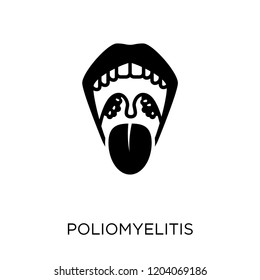 Poliomyelitis icon. Poliomyelitis symbol design from Diseases collection. Simple element vector illustration on white background.