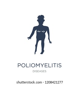 Poliomyelitis icon. Trendy flat vector Poliomyelitis icon on white background from Diseases collection, vector illustration can be use for web and mobile, eps10