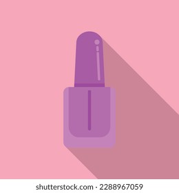 Polish beauty icon flat vector. Nail manicure. Spa bottle