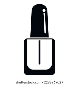 Polnische Schönheit Symbol einfache Vektorgrafik. Nagelmanikure. Spa-Flasche