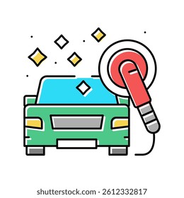 polish car wash service color icon vector. polish car wash service sign. isolated symbol illustration