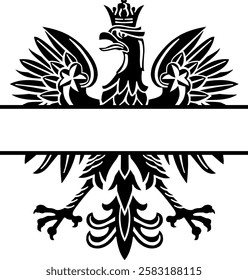 Polish Eagle Monogram Frame Symbol Emblem Coat Of Arms Of Poland