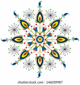 Polish embroidery design - rosette