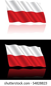 Polish Flag Flowing