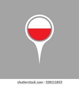 polish flag,pin