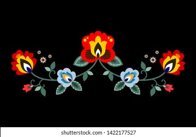 Polish folk decorative element vector	