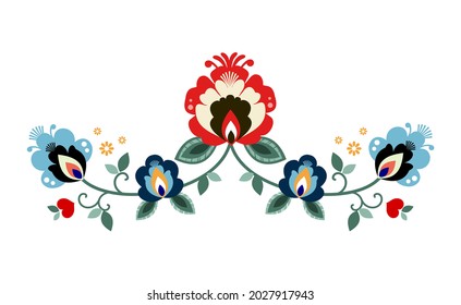 Polish folk decorative element vector	