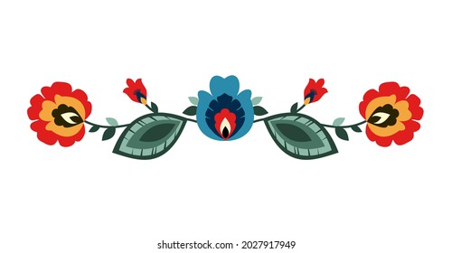 Polish Folk Decorative Element Vector	