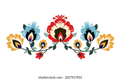 Polish folk decorative element vector	