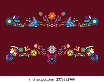 Premium Photo  Folk Embroidery Flowers Polish traditional folk pattern