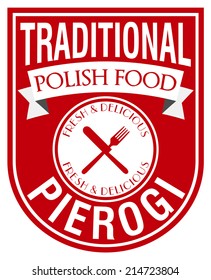 Polish Food Pierogi Label