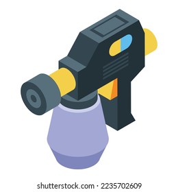 Polish gun icon isometric vector. Car sprayer. Auto painter