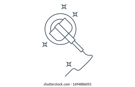 Polish icon for beauty and nail care