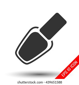 Polish icon. Nail polish symbol. Simple flat logo of polish isolated on white background. Vector illustration.