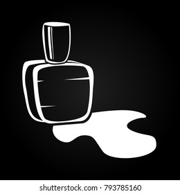 Polish icon. Nail polish symbol. Simple flat logo of polish isolated on white background. Vector illustration.