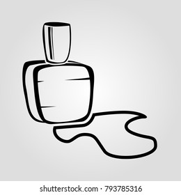 Polish icon. Nail polish symbol. Simple flat logo of polish isolated on white background. Vector illustration.