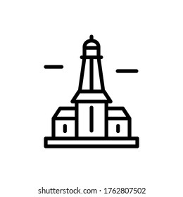 Icono polaco del faro. Línea simple, contorno de elementos vectoriales de iconos faros para ui y ux, sitio web o aplicación móvil