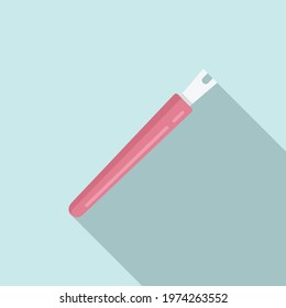 Polish manicurist tool icon. Flat illustration of polish manicurist tool vector icon for web design