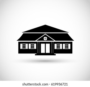 Polish Manor House Icon Vector