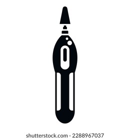Polish nail device icon flat vector. Manicure beauty. Spa design